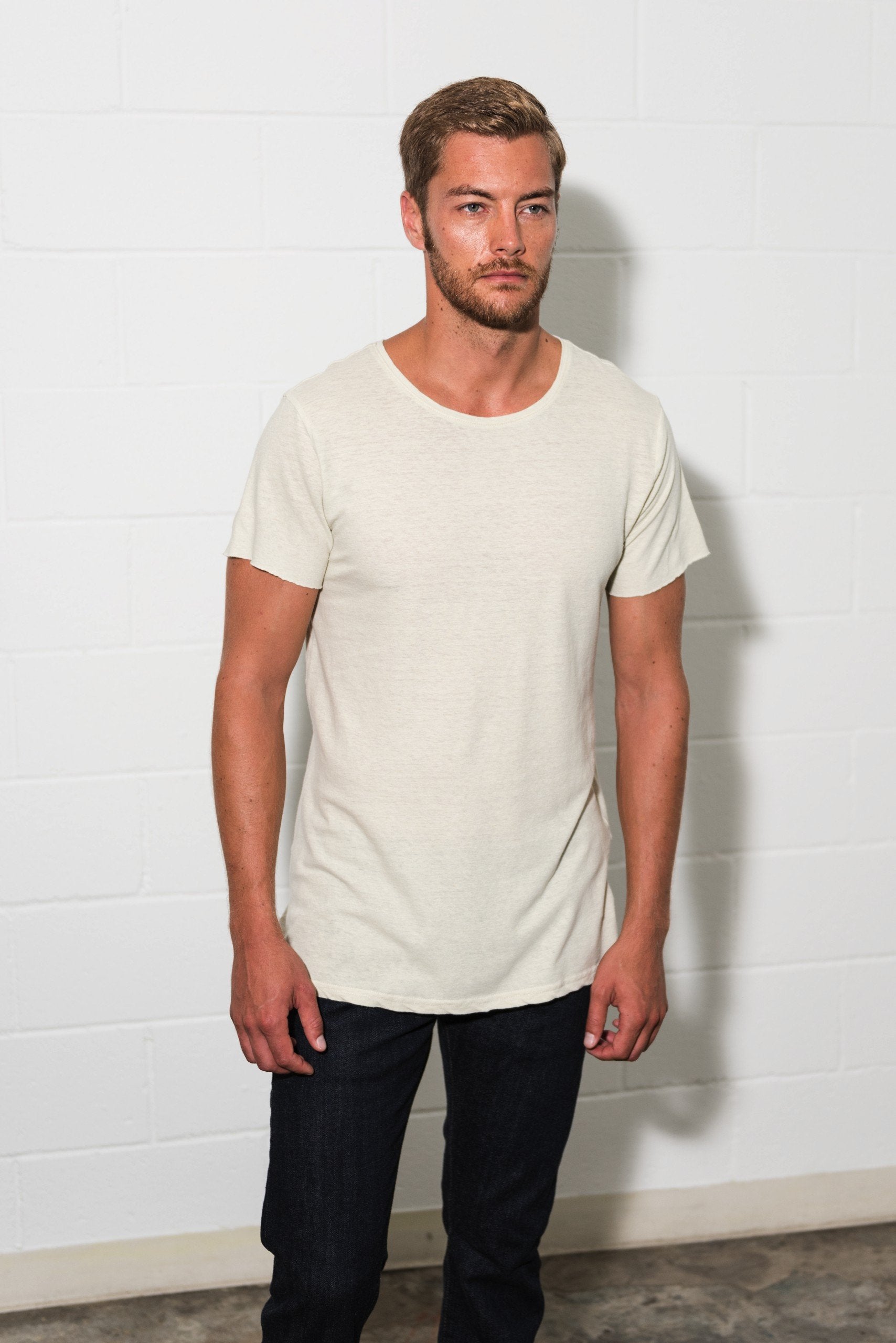 Men's Linen Blend Crew Neck Tee – Mika Jaymes