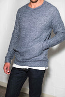 Men's Soft Knit Melange Kangaroo Pocket Pullover Sweater - view 12