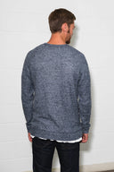 Men's Soft Knit Melange Kangaroo Pocket Pullover Sweater - view 17
