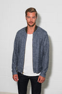 Men's Soft Knit Melange Bomber Jacket - view 9