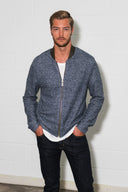 Men's Soft Knit Melange Bomber Jacket - view 21