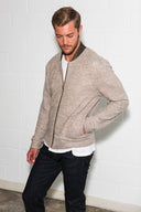 Men's Soft Knit Melange Bomber Jacket - view 20