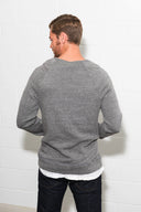 Men's French Terry Kangaroo Pocket Crew Neck Sweatshirt - view 5