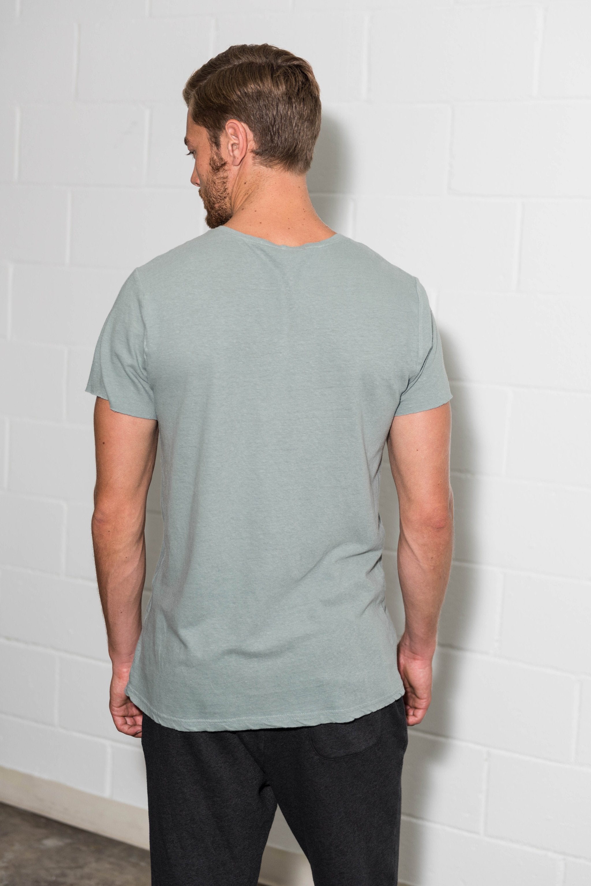 Men's Linen Blend Crew Neck Tee – Mika Jaymes