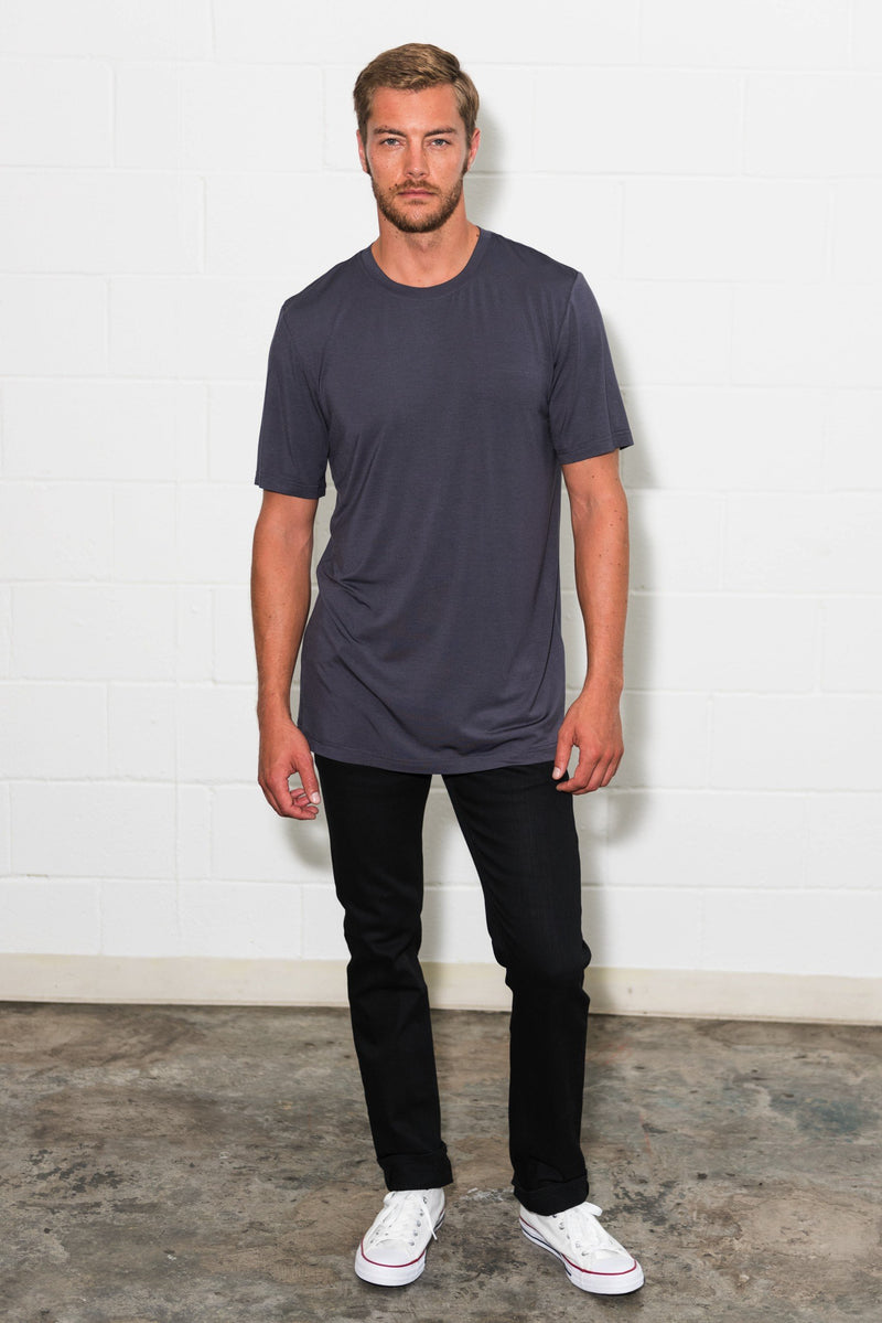 Men's Modal Oversized Crew Tee — Graphite