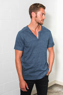 Men's Jersey Raw Neck Curved Pocket Tee - view 5
