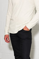 Men's Linen Blend Wide Cuff Long Sleeve Tee - view 24