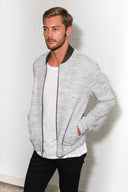 Men's Soft Knit Melange Bomber Jacket - view 17