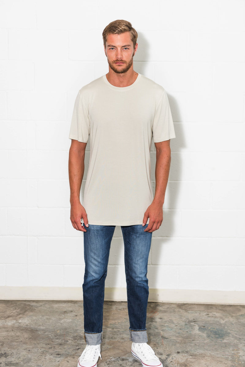 Men's Modal Oversized Crew Tee — Clay