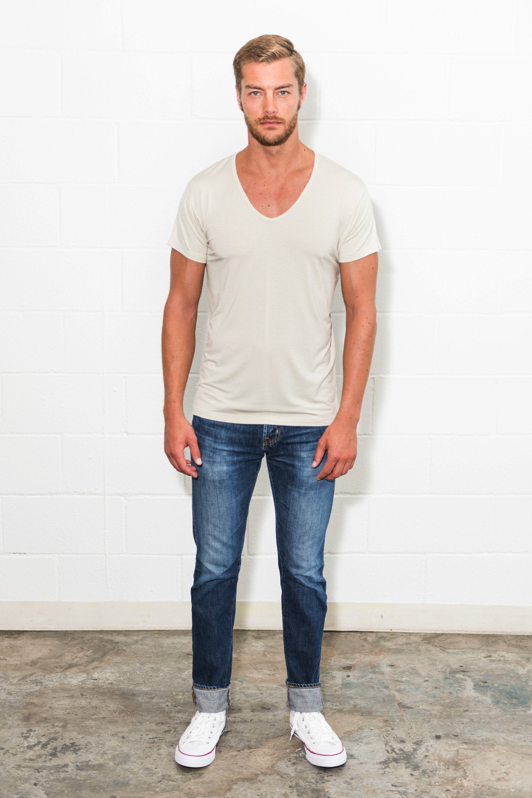 Men's Modal Modern V-Neck Tee Shirt – Mika Jaymes