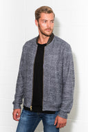 Men's Soft Knit Melange Bomber Jacket - view 16