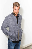 Men's Soft Knit Melange Bomber Jacket - view 22
