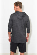 Men's 3/4 Sleeve Cowl Neck Visor Hoodie - view 10