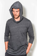 Men's 3/4 Sleeve Cowl Neck Visor Hoodie - view 9