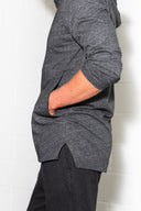 Men's 3/4 Sleeve Cowl Neck Visor Hoodie - view 11