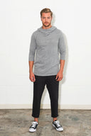 Men's 3/4 Sleeve Cowl Neck Visor Hoodie - view 14