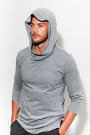 Men's 3/4 Sleeve Cowl Neck Visor Hoodie - view 13
