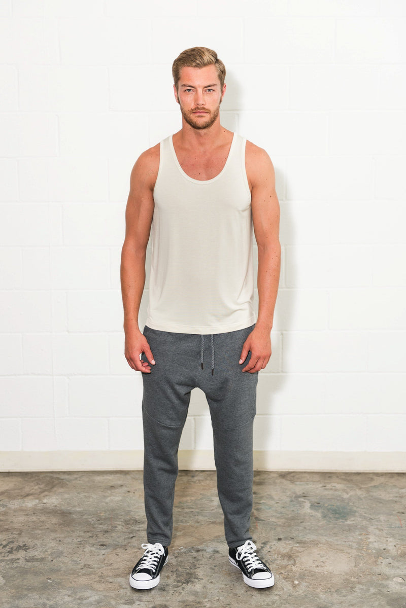 Men's Modal Scoop Neck Tank Top — Clay
