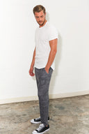 Men's Linen Blend Curved Bottom Crew Neck Tee - view 8