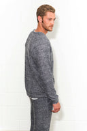 Men's Soft Knit Melange Kangaroo Pocket Pullover Sweater - view 4