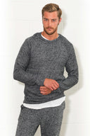 Men's Soft Knit Melange Kangaroo Pocket Pullover Sweater - view 8