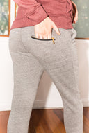 Women's Back Zip Sweatpant - Heather Grey - view 2