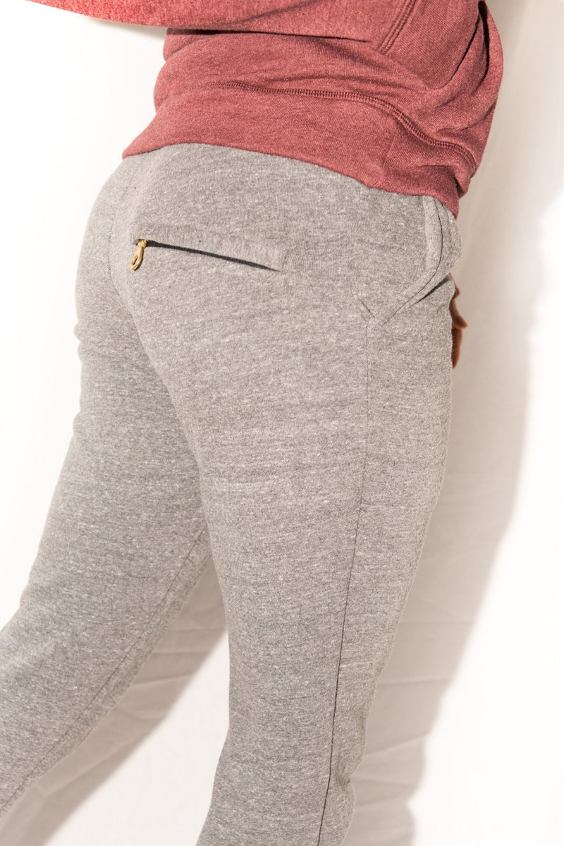 Women's Back Zip Sweatpant — Grey