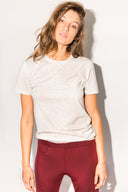 Women's Jersey Crew Neck Curved Pocket Tee - Multi-Dot - view 2