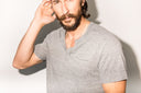 Men's Jersey Raw Neck Curved Pocket Tee - view 9