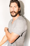 Men's Jersey Raw Neck Curved Pocket Tee - view 6