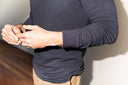 Men's Linen Blend Wide Cuff Long Sleeve Tee - view 18