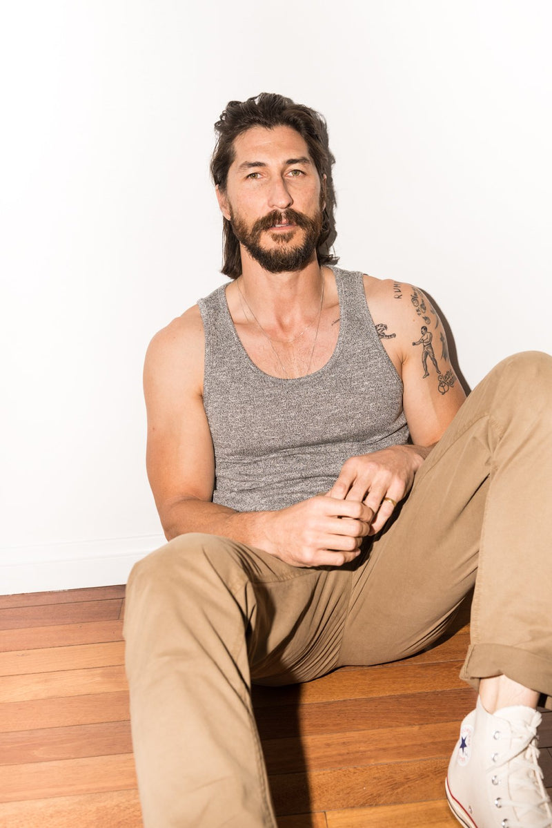 Men's Novelty Texture Tank — Melange