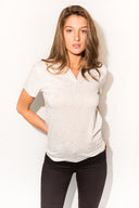 Women's Jersey Cross V-Neck Tee - Multi-Dot - view 3