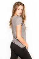 Women's Wide Neck Tee - Mini Stripe - view 2