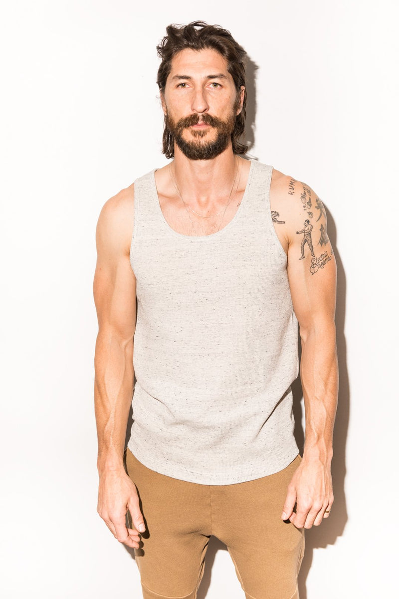 Men's Novelty Texture Tank — Cream Thermal