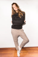 Women's French Terry Slim Fit Pullover Sweatshirt - Black - view 3
