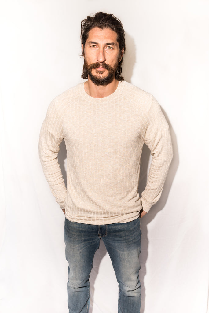 Men's Light Pullover Sweater - Camel | Mika Jaymes