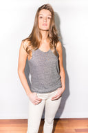 Women's Scoop Neck Tank Top - Mini Stripe