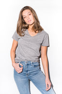 Women's Novelty Texture V-Neck - Heather Slub - view 2