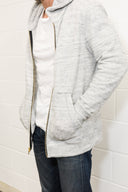 Men's Soft Knit Melange Zip Front Hoodie - view 22