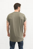 Men's Modal Hi-Lo Crew Neck Tee - view 8