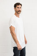 Men's Modal Center Stitch Curved Bottom Crew Neck Tee - view 15