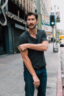 Men's Jersey Raw Neck Curved Pocket Tee - view 10
