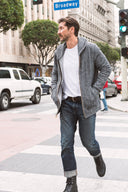Men's Soft Knit Melange Zip Front Hoodie - view 24