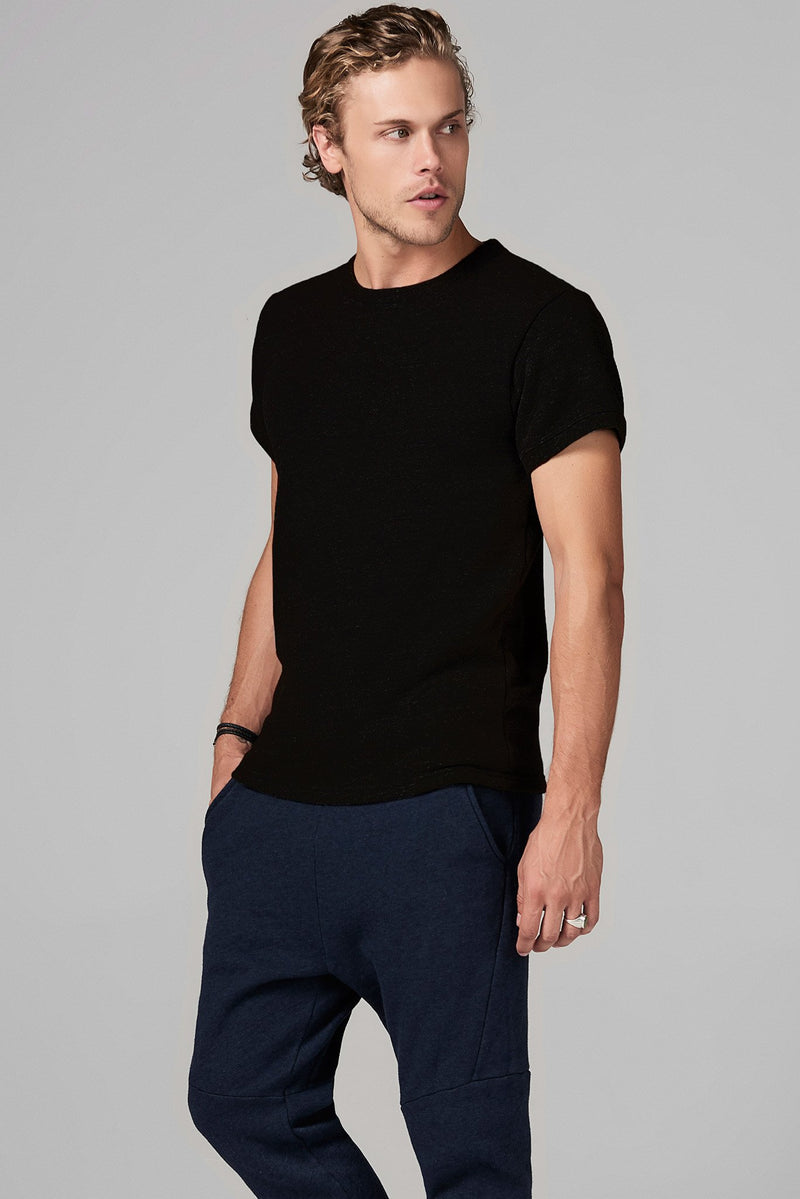 Men's French Terry Tee — Black