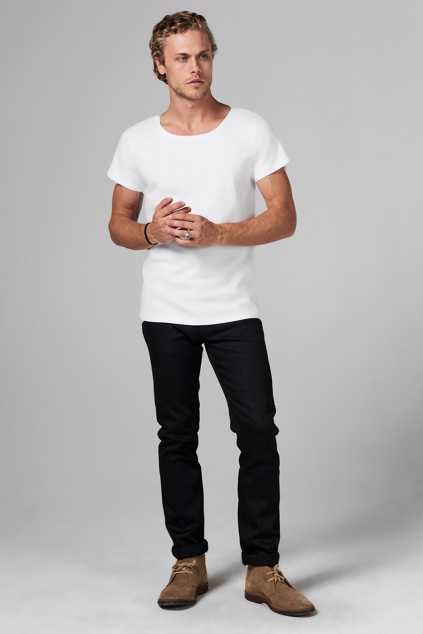 Men's Heavy Cotton Wide Neck Tee – Mika Jaymes