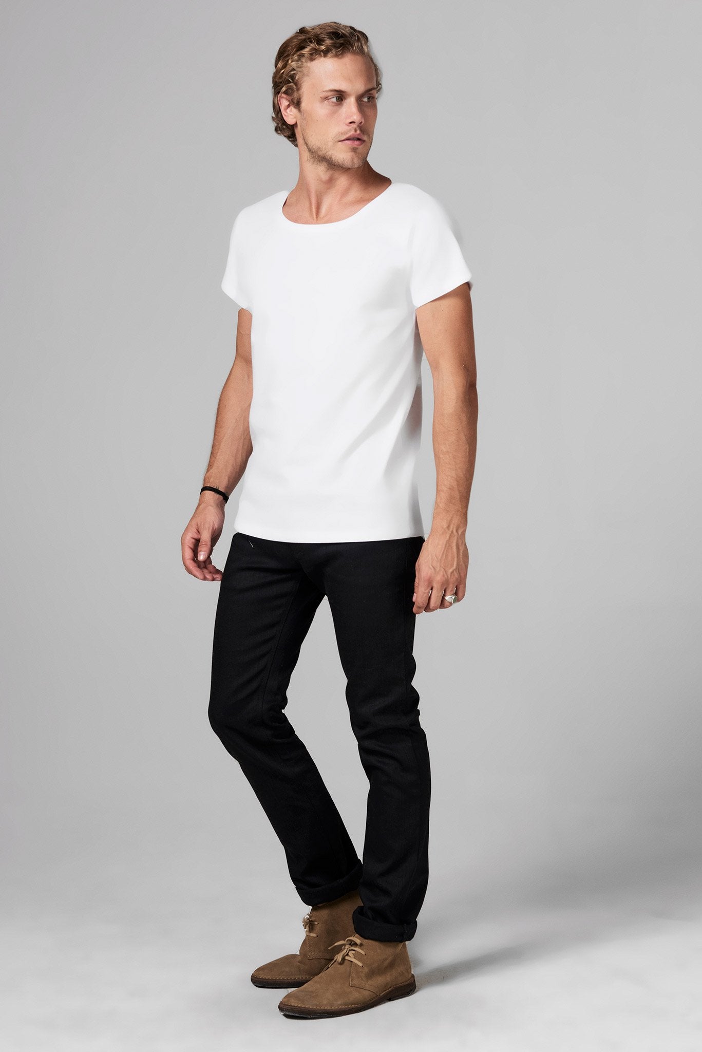 Men's Heavy Cotton Wide Neck Tee – Mika Jaymes