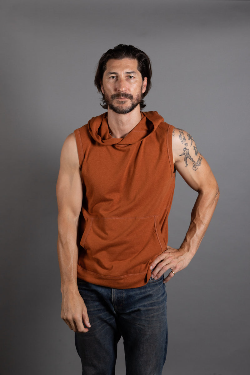 Men's Sleeveless Tri-Blend Hoodie — Antique