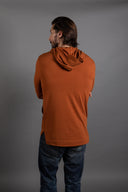 Men's 3/4 Sleeve Cowl Neck Visor Hoodie — Mika Jaymes (view 11)