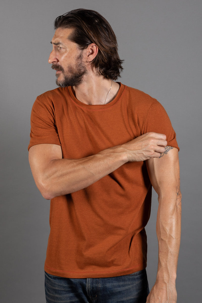 Men's Brolin Raw Neck Crew Tee — Antique